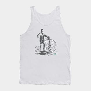 Bicycle-Green-Retro Tank Top